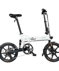 FIIDO D2S Folding Moped Electric Bike Gear Shifting Version City Bike Commuter Bike 16-inch Tires 250W Motor Max 25km/h SHIMANO 6 Speeds Shift 7.8Ah Battery - White