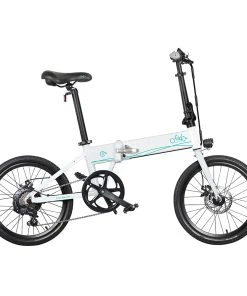 FIIDO D4S Folding Moped Electric Bike Shimano 6-speed Gear Shifting City Bike Commuter Bike 20-inch Tires 250W Motor Max 25km/h 10.4Ah Battery Up To 80KM Mileage Range - White