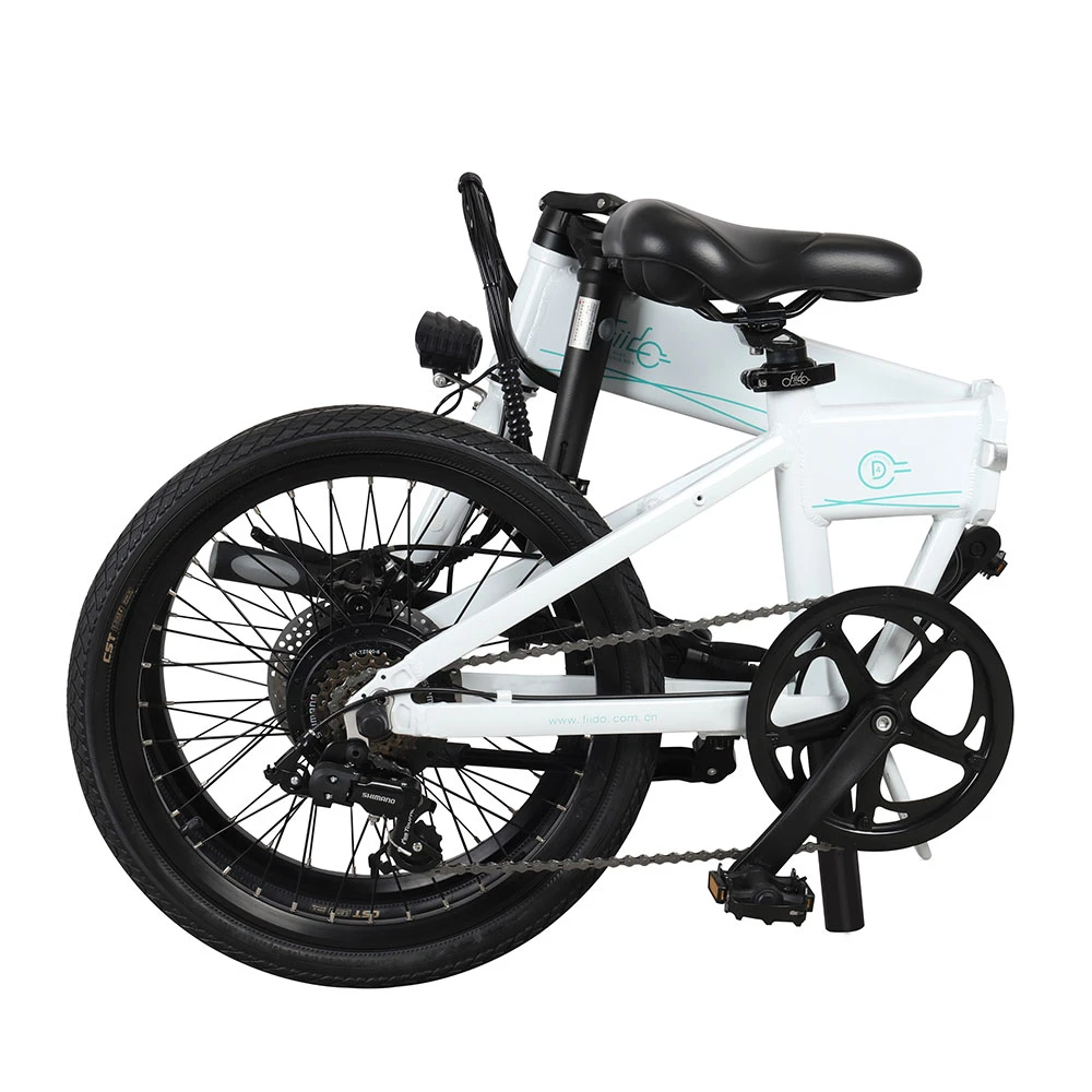 FIIDO D4S Folding Moped Electric Bike Shimano 6-speed Gear Shifting City Bike Commuter Bike 20-inch Tires 250W Motor Max 25km/h 10.4Ah Battery Up To 80KM Mileage Range - White - Image 2