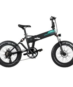 FIIDO M1 Pro Folding Electric Mountain Bike 20" Wheels 4 Inch Fat Wide Tires 500W Motor Shimano 7 Speed Derailleur 12.8Ah Lithium Battery Max Speed 40km/h Three Riding Modes Dual Disc Brake LCD Display 130KM Mileage Range - Black