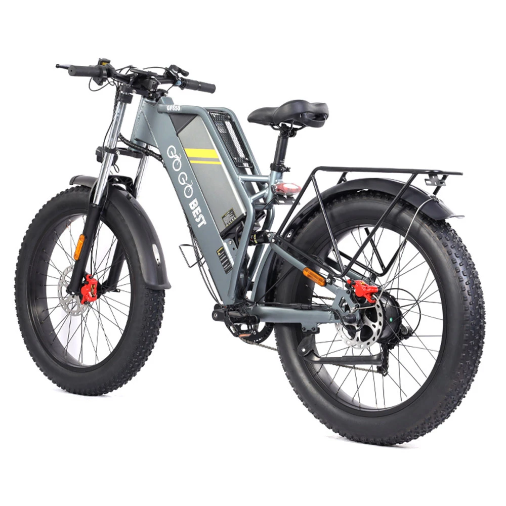 GOGOBEST GF650 Electric Bicycle 26*4.0 Inch Fat Tires 1000W Motor 45Km/h Top Speed 48V 20Ah Battery 90-100KM Max Range Dual Hydraulic Disc Brakes Shimano 7-Speed Transmission - Image 4