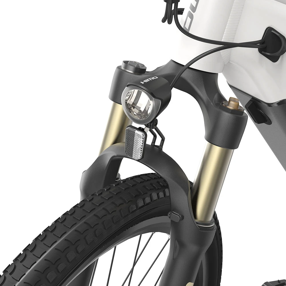 HIMO C26 Max Electric Bicycle 250W Motor Max Speed 25km/h 48V 10AH 100km Max Range - White - Image 6