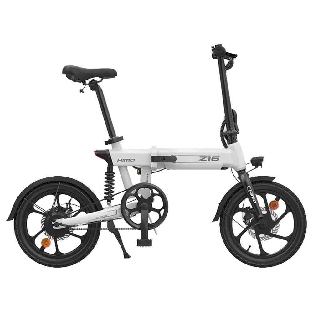 HIMO Z16 Folding Electric Bicycle 16 Inch 250W Motor Up To 80km Range Max Speed 25km/h 10Ah Removable Battery IPX7 Waterproof Smart Display Dual Disc Brake Global Version - White