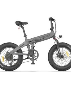 HIMO ZB20 MAX Global Version Folding Electric Mountain Bike 20" Wheels 4 Inch Fat Wide Tires 250W Motor Shimano 6 Speeds Derailleur 48V 10Ah Detachable Lithium Battery Dual Disc Brake Hydraulic Shock Folk LCD Display Up To 80km - Grey