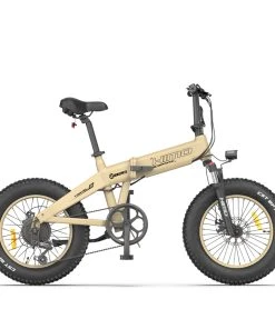 HIMO ZB20 MAX Global Version Folding Electric Mountain Bike 20" Wheels 4 Inch Fat Wide Tires 250W Motor Shimano 6 Speeds Derailleur 48V 10Ah Detachable Lithium Battery Dual Disc Brake Hydraulic Shock Folk LCD Display Up To 80km - Khaki