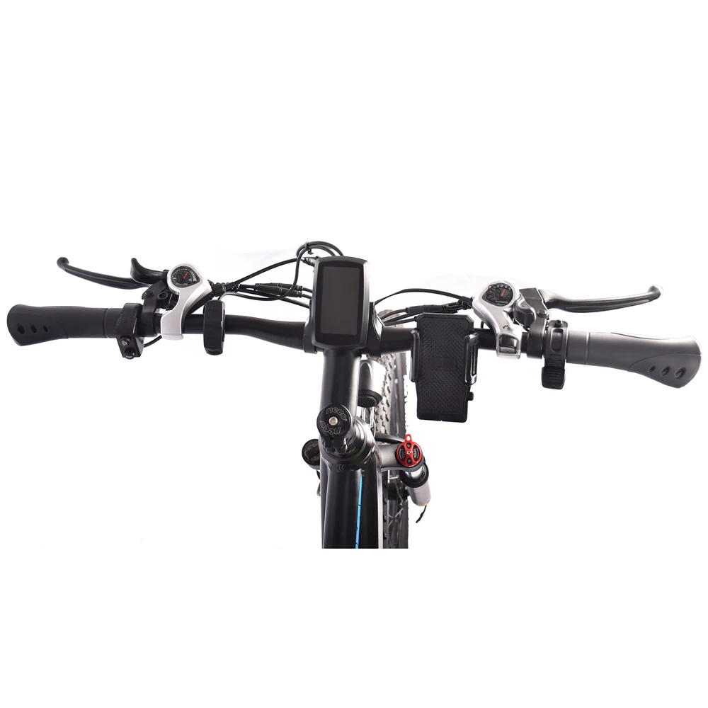 KAISDA K4 27.5 Inch Electric Moped Folding Bike 350W Motor SHIMANO 21-Speeds Derailleur LCD Display 10.4Ah Battery Max Speed 32km/h Aluminum Alloy Frame - Black - Image 5