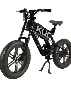 KUGOO T01 Electric Bicycle 48V 500W Motor 13Ah Battery 20*4.0 Inch Fat Tires 38Km/h Max Speed Shimano 7-Speed Gears Hydraulic Brakes 50-65KM Mileage 150KG Load Electric Mountain Bike - Black