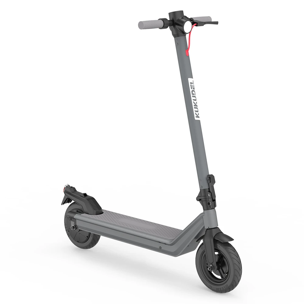 Kukudel 105 Folding Electric Scooter 10" Tire 500W Motor 36V 12.5Ah Battery Max Speed 25km/h LCD Display 32-39km Long Range Aluminium Alloy Body - Gray - Image 2