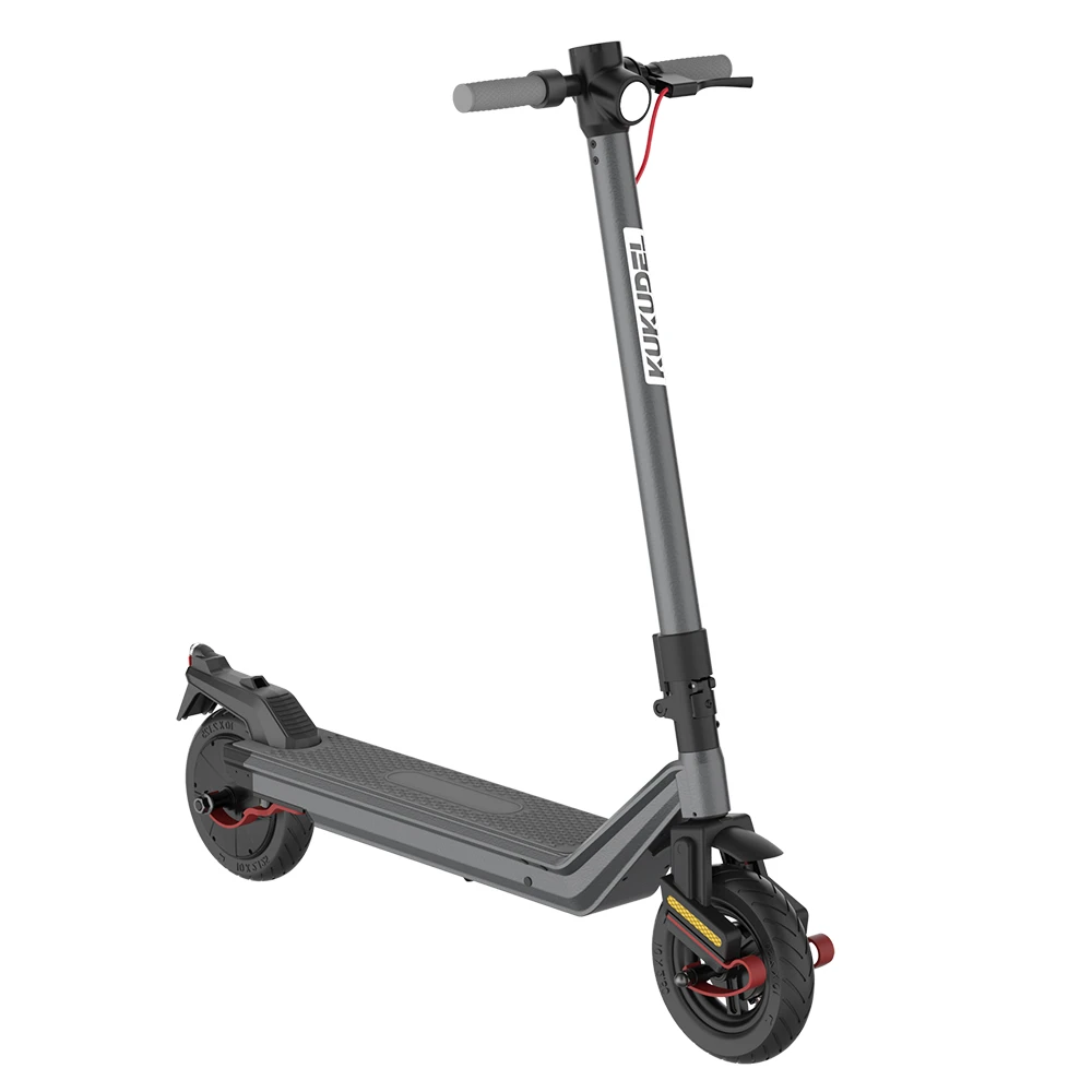 Kukudel 105P Folding Electric Scooter 10 Inch Tire 500W Motor 36V 12.5Ah Battery Max Speed 25km/h LCD Display 32-39km Long Range Aluminium Alloy Body - Gray - Image 2