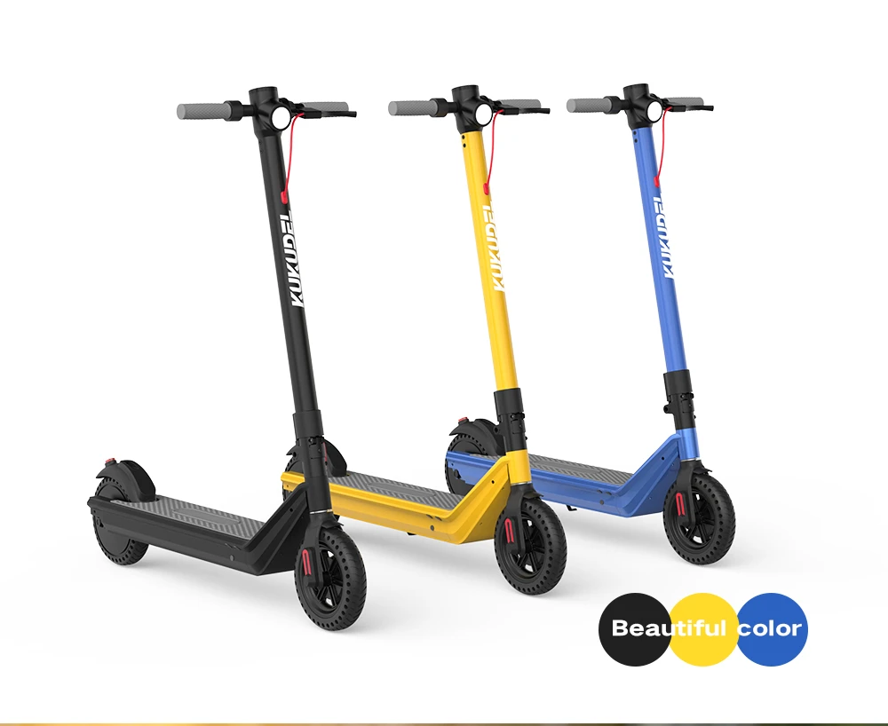 Kukudel 856 Folding Electric Scooter 8.5 Inch Tire 350W Motor 36V 7.5Ah Battery Max Speed 25km/h LCD Display 22-26km Max Range Aluminium Alloy Body - Blue