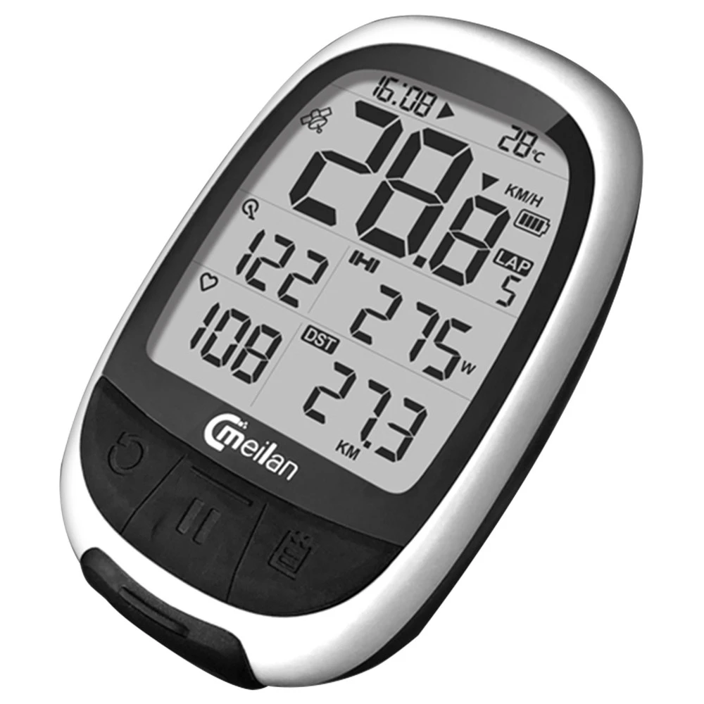 Meilan M2 GPS Bike Computer Waterproof Speedometer Odometer 2.2 Inch FSTN Display Screen - White - Image 2