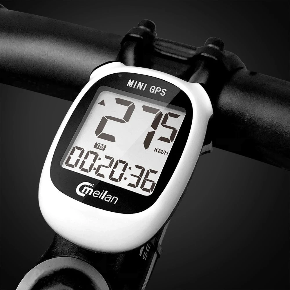 Meilan M3 Mini GPS Bike Computer Waterproof Speedometer Odometer 1.6 Inch Monochrome Display - White - Image 6