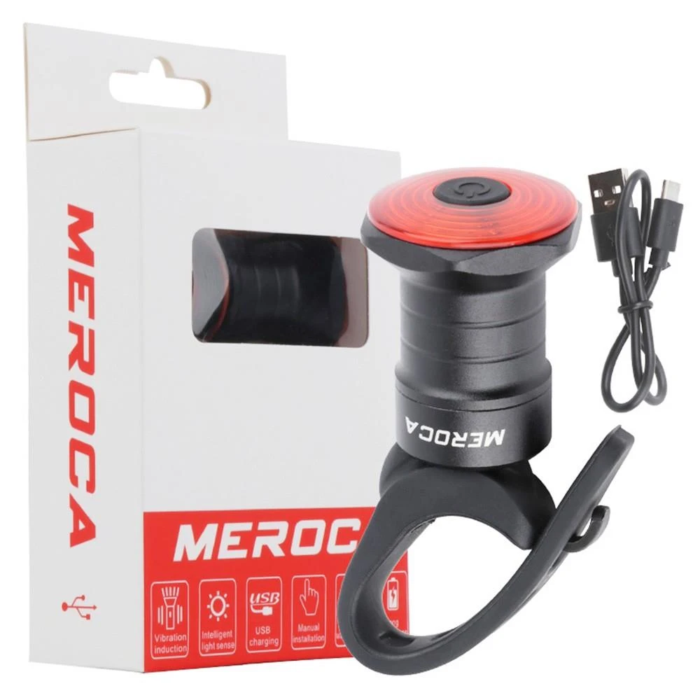 MEROCA WR15 Smart Bike Tail Light Brake Sensing Bicycle Rear Flashlight With 500mAh Battery 7 Light Modes For Seatpost