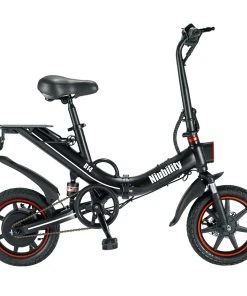 Niubility B14 Electric Moped Folding Bike 14 Inch 15Ah Battery Up To 100KM Mileage Max 25km/h 400W Motor Double Disc Brake - Black