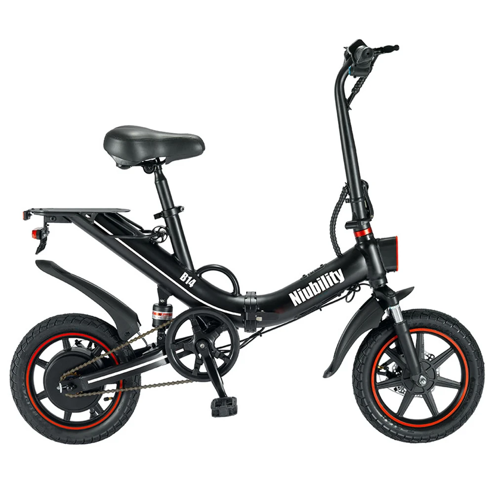Niubility B14 Electric Moped Folding Bike 14 Inch 15Ah Battery Up To 100KM Mileage Max 25km/h 400W Motor Double Disc Brake - Black