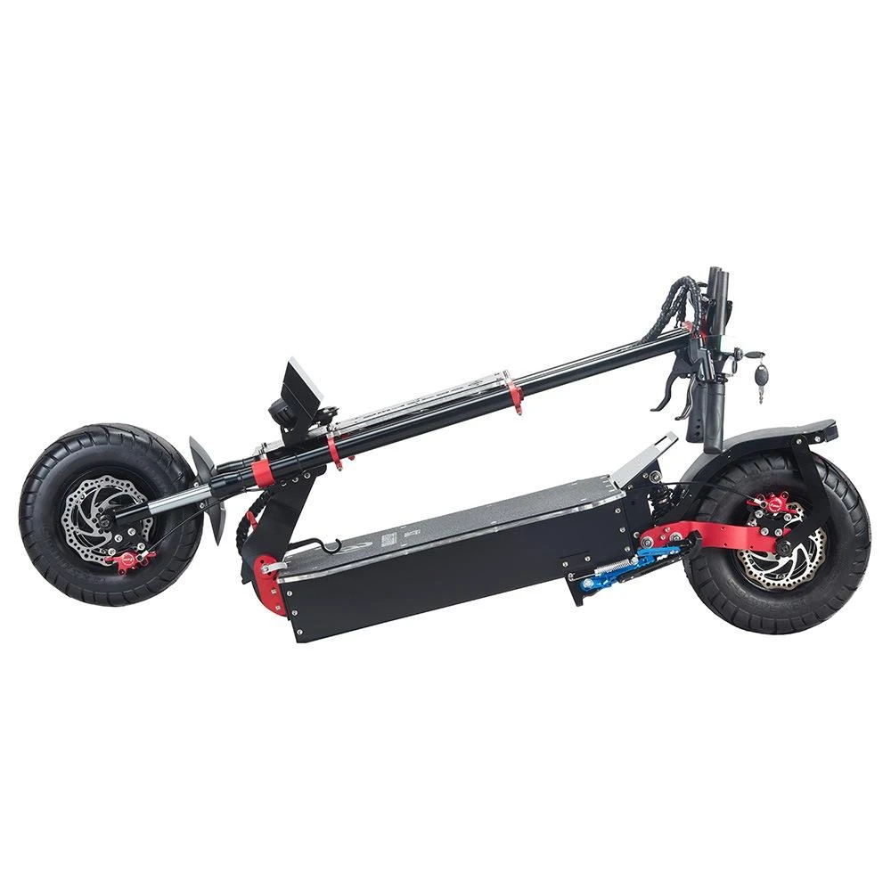 OBARTER X5 Folding Electric Sport Scooter 13" Off-road Tyre 2800W X2 Brushless Motor 60V 30Ah Battery BMS 3 Speed Modes Oil Disc Brake Max Speed 85KM/h LED Display 65km-75km Long Range - Black - Image 4