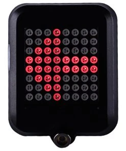TX129 64-led Intelligent Bicycle Taillight 80 Lumens 1200mAh Battery Automatic Direction Indicator Light Infrared Laser - Black