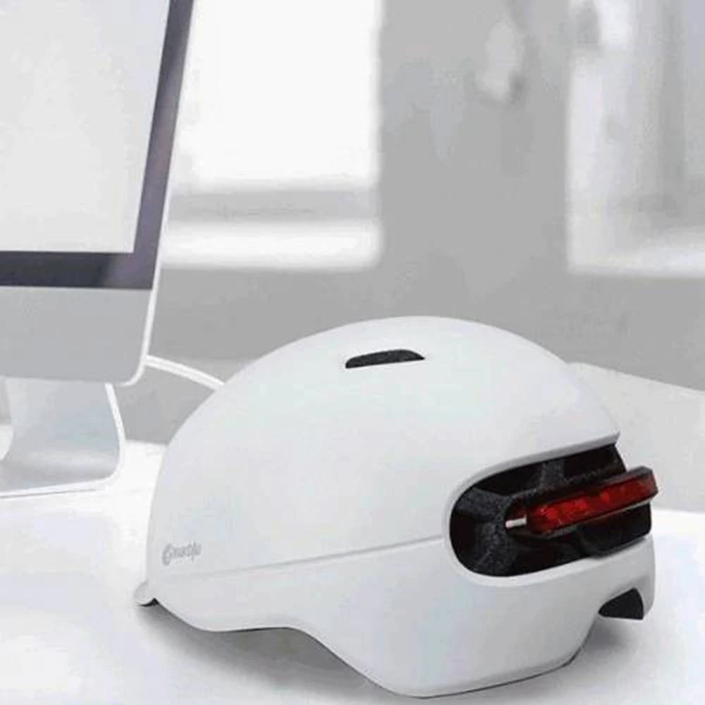 Xiaomi Smart4u SH50 Smart City Commuter Bling Helmet With Automatic Sensor Lighting IPX4 Waterproof Magnetic Charge Long Standby Size L - Black - Image 6