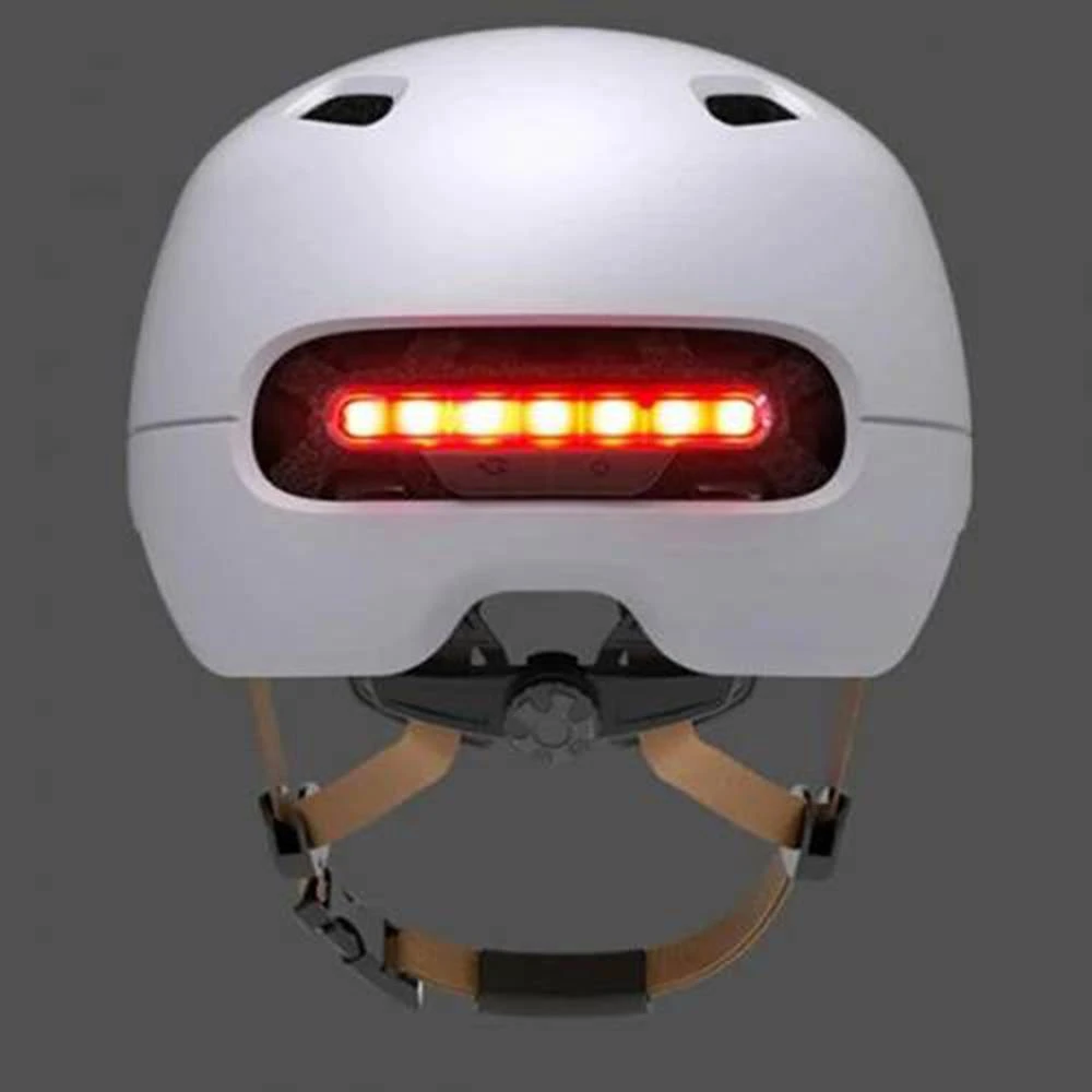 Xiaomi Smart4u SH50 Bicycle Smart Flash Helmet Automatic Light Perception Warning Light Long Battery Life IPX4 Waterproof Size L - White - Image 2