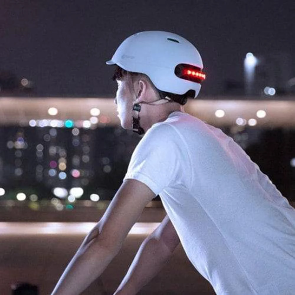 Xiaomi Smart4u SH50 Bicycle Smart Flash Helmet Automatic Light Perception Warning Light Long Battery Life IPX4 Waterproof Size L - White - Image 6