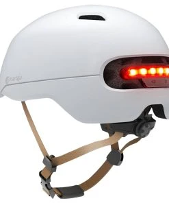 Xiaomi Smart4u SH50 Bicycle Smart Flash Helmet Automatic Light Perception Warning Light Long Battery Life IPX4 Waterproof Size L - White