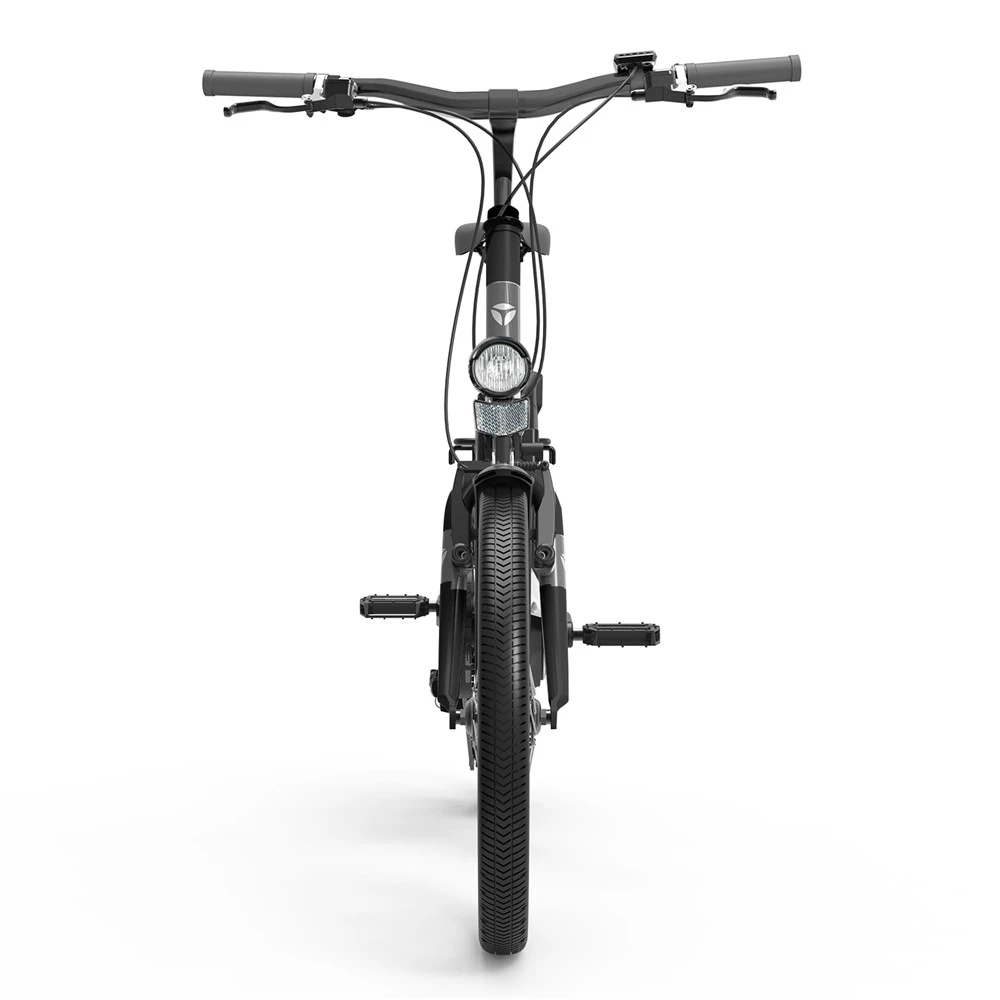 YADEA YT300 20 Inch Touring Electric City Bike 250W OKAWA Mid Drive Motor SHIMANO 7-Speed Rear Derailleur 36V 7.8Ah Removable Battery 25km/h Max Speed Up To 60km Max Range LED Headlight - Black - Image 4