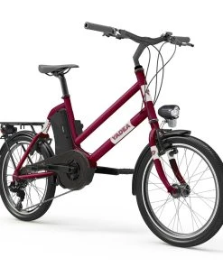 YADEA YT300 20 Inch Touring Electric City Bike 250W OKAWA Mid Drive Motor SHIMANO 7-Speed Rear Derailleur 36V 7.8Ah Removable Battery 25km/h Max Speed Up To 60km Max Range LED Headlight - Red