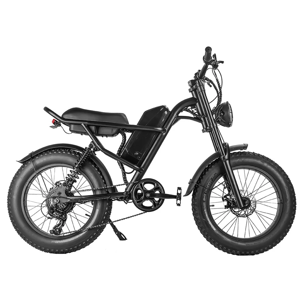 Z8 Electric Bike 20*4.0 Inch Fat Tire 48V 500W Motor 15Ah Battery 45km/h Max Speed 7-Speed Shimano Derailleur Front & Rear Mechanical Disc Brake